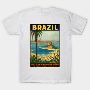 Brazil Vintage Travel Poster 1940 T-Shirt